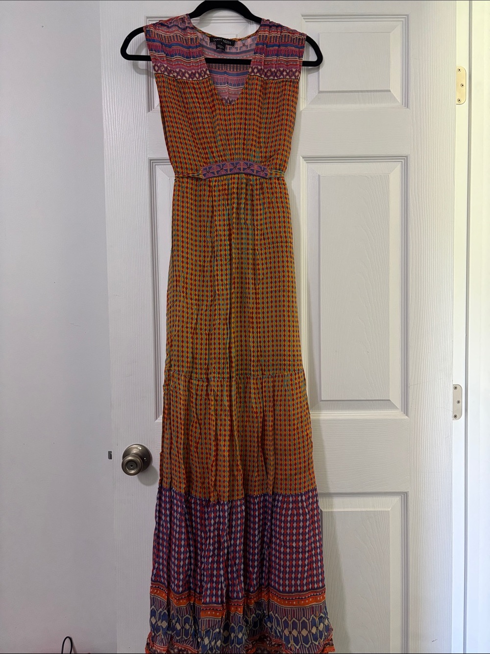 Anthropologie tanvi kedia Bohemian Maxi Dress in yellow and Purple size 4